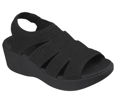 Skechers Parallel Lite Dreammaker Wedge Sandal In Black