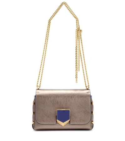 JIMMY CHOO Lockett Petite metallic leather shoulder bag 