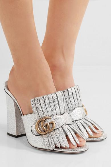 gucci marmont metallic mule