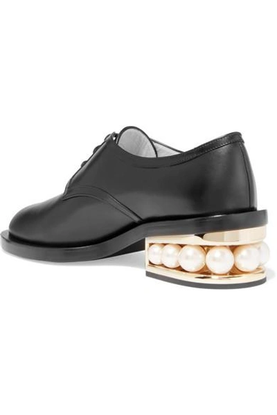 Shop Nicholas Kirkwood Casati Derby Embellished Leather Brogues