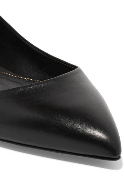 Shop Tom Ford Leather Point-toe Flats