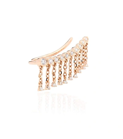 Shop Stone Paris Talitha 18kt Rose-gold Ear Cuff With Diamonds In Metallic