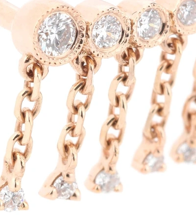 Shop Stone Paris Talitha 18kt Rose-gold Ear Cuff With Diamonds In Metallic