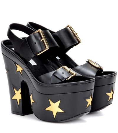 Shop Stella Mccartney Embellished Platform Sandals In Black