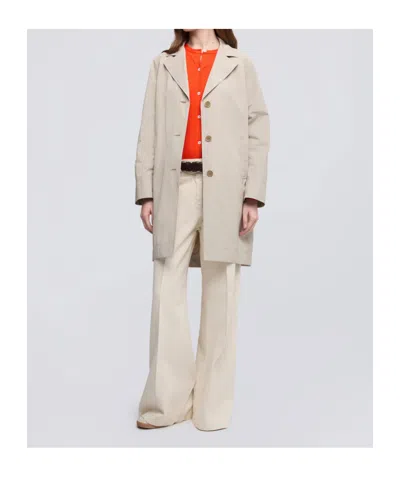 Aspesi Coat Lined In Cotton And Polyester Canvas In Neutral