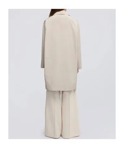 Aspesi Coat Lined In Cotton And Polyester Canvas In Neutral
