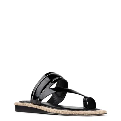 Donald Pliner Wedge Toe Loop Sandal In Black