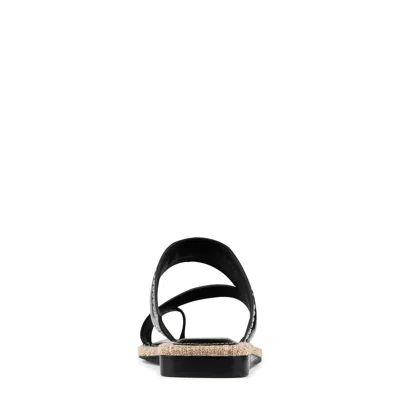 Donald Pliner Wedge Toe Loop Sandal In Black