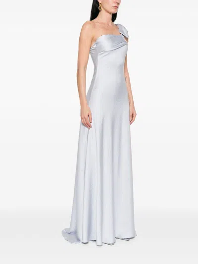 Eleh Abito Lungo Celeste Monospalla