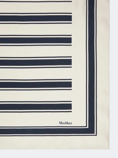 Max Mara Rectangular Scarf In Blue