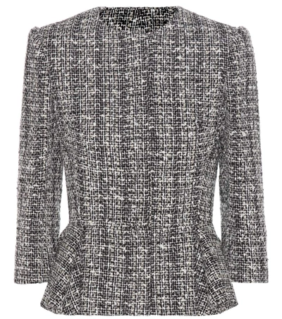 Shop Alexander Mcqueen Knitted Cotton And Wool-blend Jacket In Multicoloured