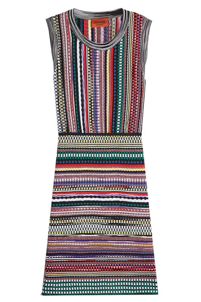 Missoni Crochet Knit Dress In Multicolored