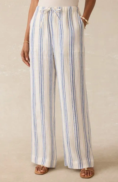 Faherty Palma Linen Stripe Drawstring Pants