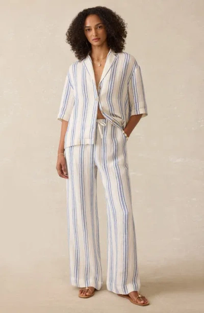 Faherty Palma Linen Stripe Drawstring Pants