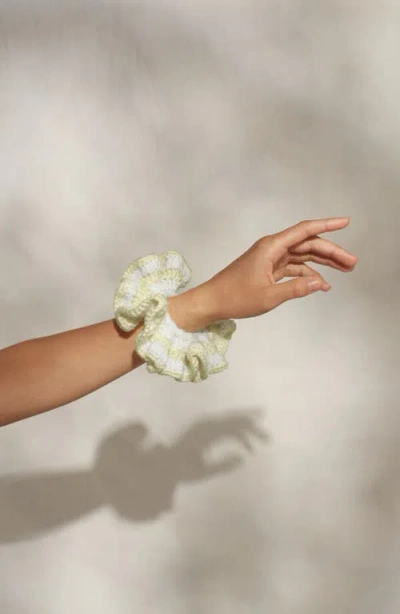 Kitsch Crochet Scrunchie In Yellow