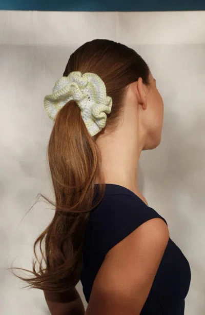 Kitsch Crochet Scrunchie In Yellow