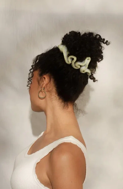 Kitsch Crochet Scrunchie In Yellow