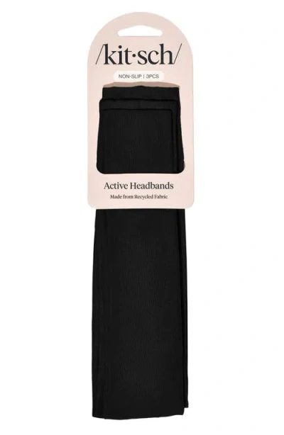 Kitsch Set Of 3 Active Headbands In Multi