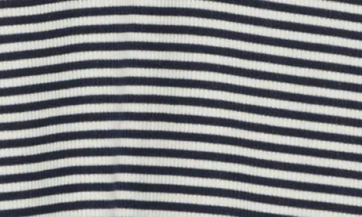 Max Studio Stripe Cap Sleeve Cinch Side T-shirt