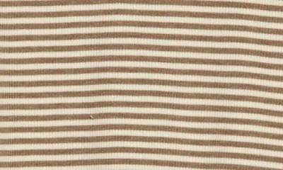 Max Studio Stripe Cap Sleeve Cinch Side T-shirt In Multi