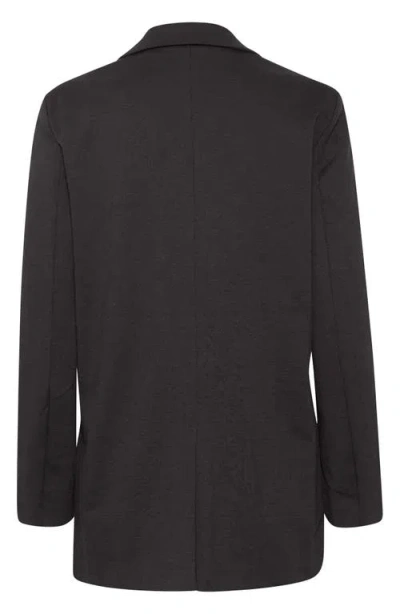Ichi Oversize Notch Lapel Blazer In Black