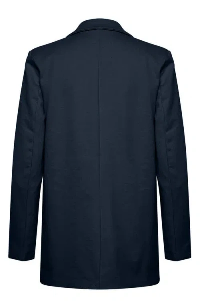 Ichi Oversize Notch Lapel Blazer In Black