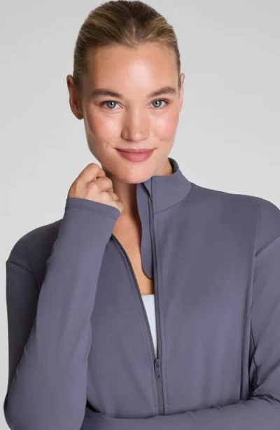 Spanx ® Brushed Full Zip Jacket In Gray