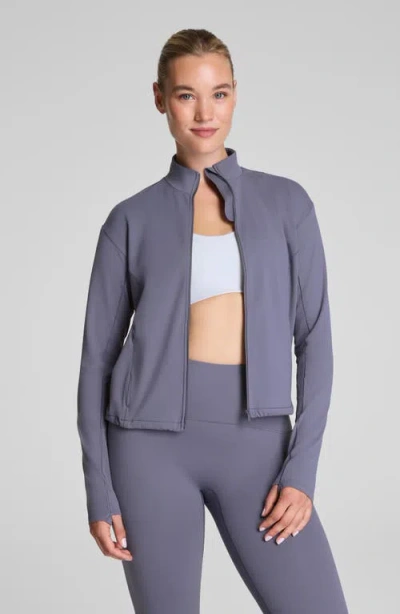 Spanx ® Brushed Full Zip Jacket In Gray