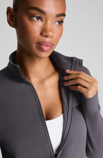 Spanx ® Brushed Full Zip Jacket In Gray