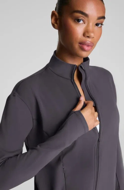 Spanx ® Brushed Full Zip Jacket In Gray