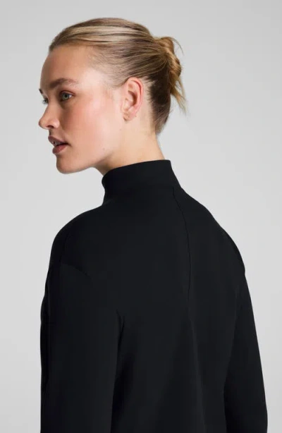 Spanx Brushed Full Zip Jacket In Black