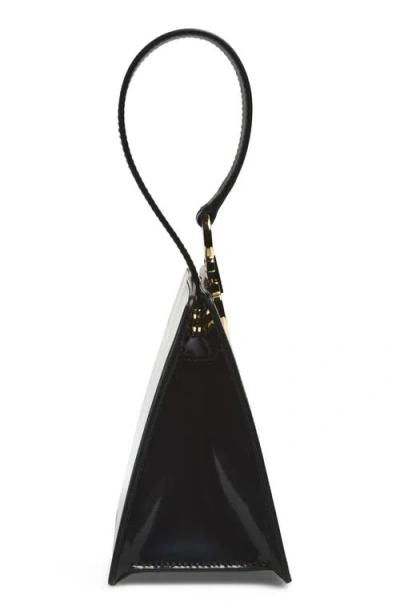 Ferragamo Mini Embellished Patent-leather Clutch In Black