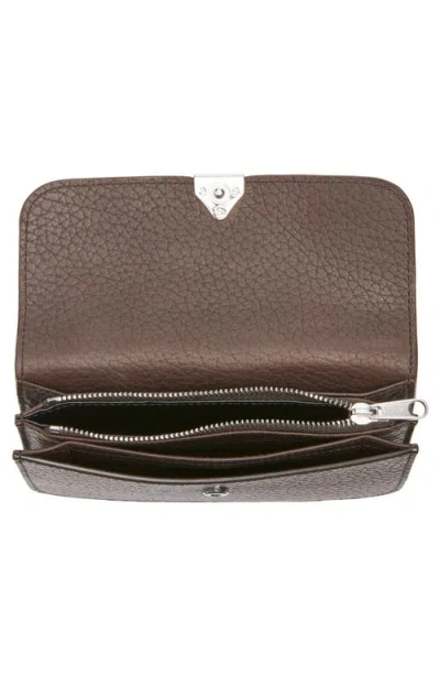 Lemaire Soft Tab Leather Wallet In Brown