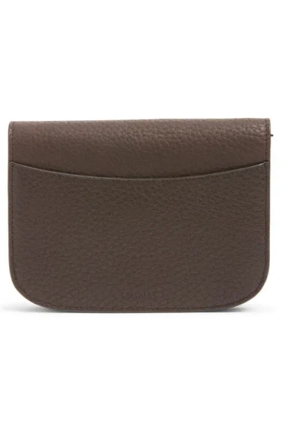 Lemaire Soft Tab Leather Wallet In Brown