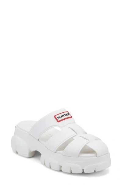 Hunter Bonnie Lug Sole Slip-on Shoe In White
