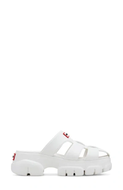 Hunter Bonnie Lug Sole Slip-on Shoe In White
