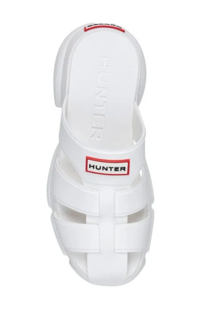Hunter Bonnie Lug Sole Slip-on Shoe In White