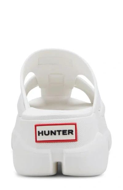 Hunter Bonnie Lug Sole Slip-on Shoe In White