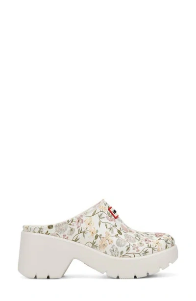 Hunter Anika Floral Waterproof Clog In White