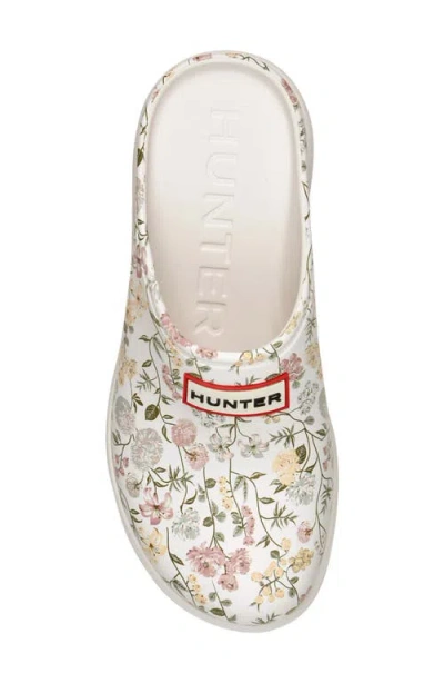 Hunter Anika Floral Waterproof Clog In White