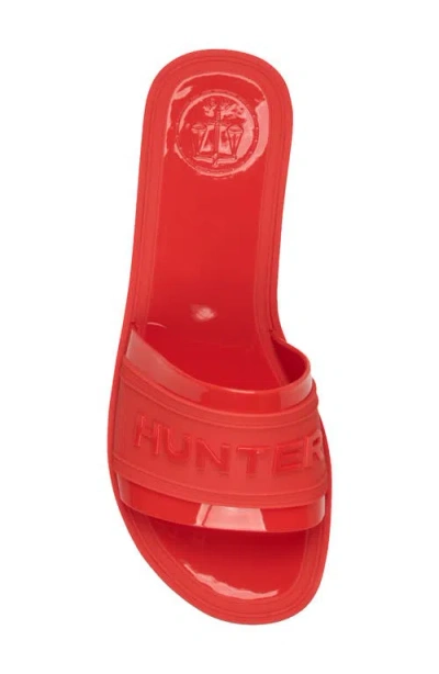 Hunter Marina Slide Sandal In Red