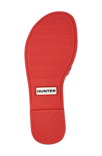 Hunter Marina Slide Sandal In Red