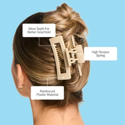 Gimme Beauty Rectangle Extra Grip Claw Clip In Multi