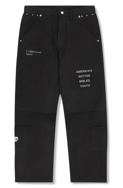 Pleasures Zero Work Pants In Black