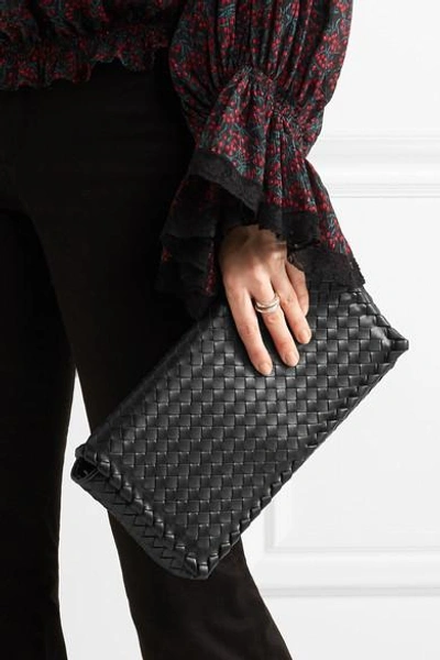 Shop Bottega Veneta Intrecciato Leather Shoulder Bag