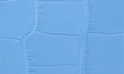 Tom Ford Aube Croc Embossed Compact Wallet In Blue