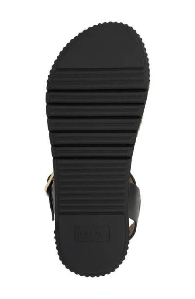Mia Jacklyn Ankle Strap Platform Sandal In Black