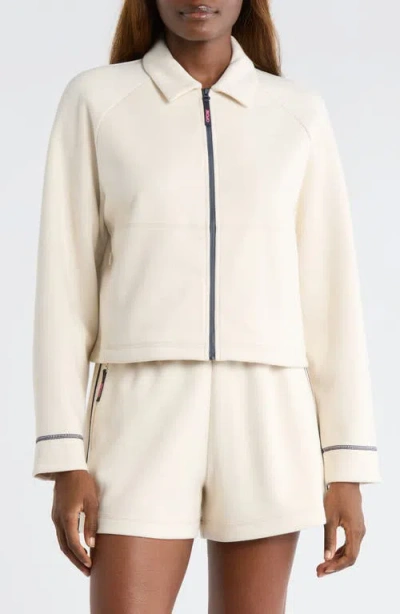 G/fore Cozy Double Knit Jacket In White