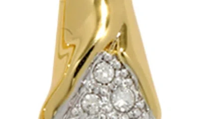 Alexis Bittar Solanales Linear Crystal Teardrop Earrings In Gold