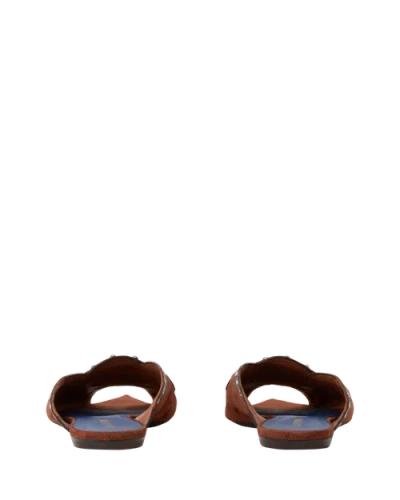 Lanvin Eclipse Arch Flat Mule In Brown